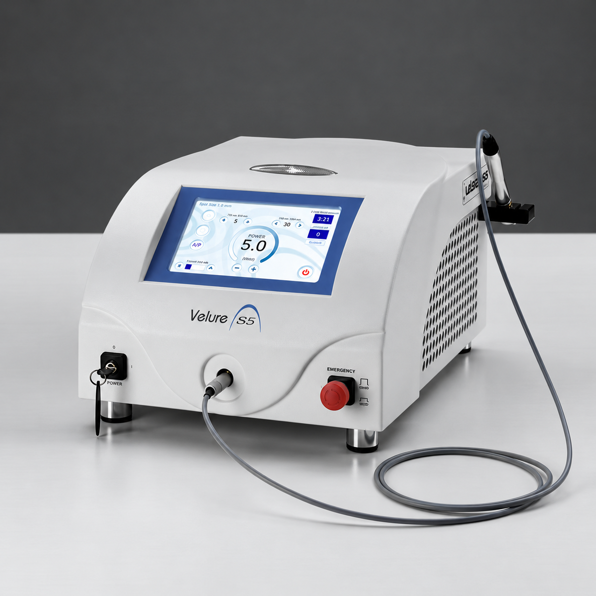Lasering Velure S5: copertina quadrata del laser dermatologico a 532 nm