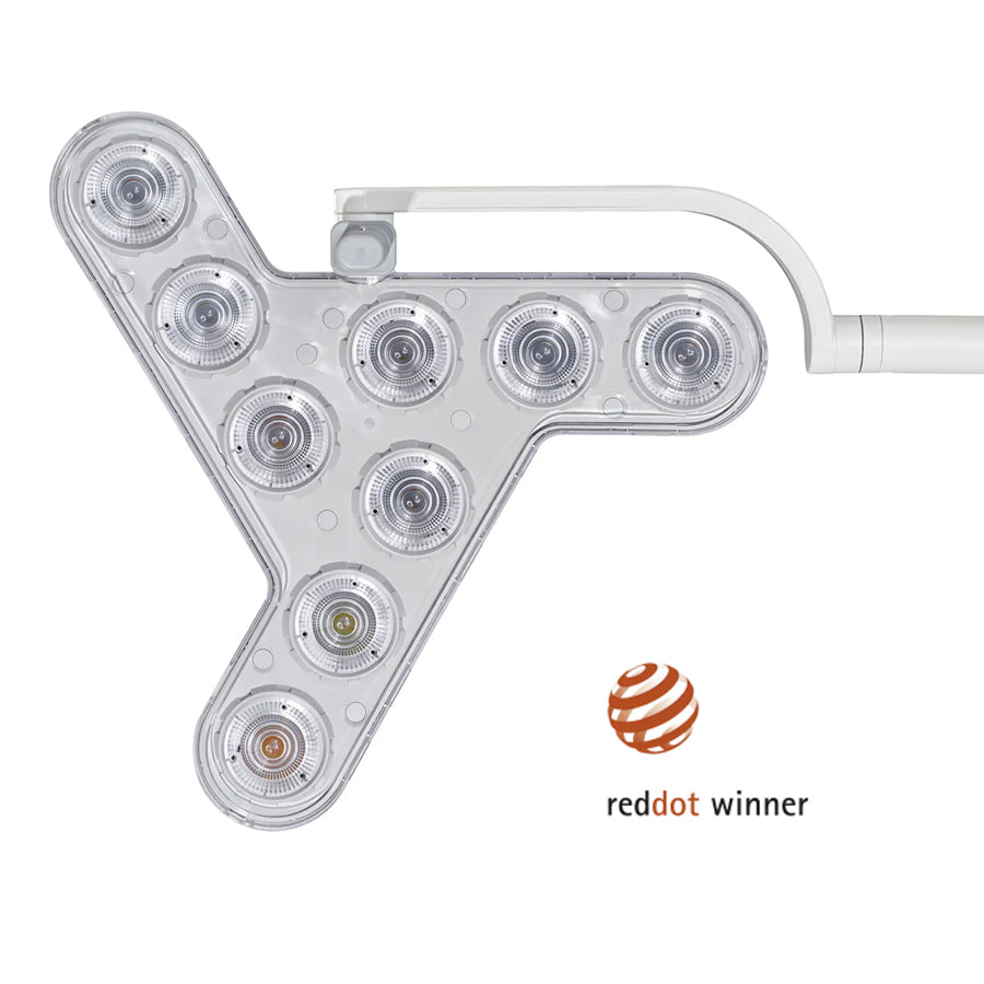 Lampada TRIANGO 100 con luce LED - Soffitto/parete o Stativo con ruote